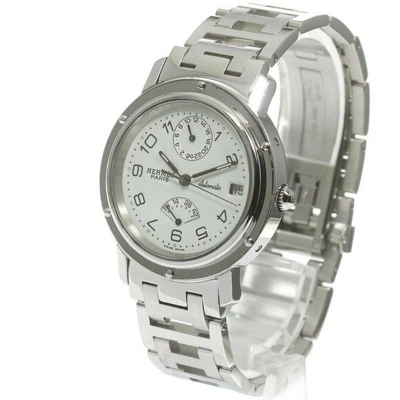 HERMES Clipper CL5.710 Power reserve white Dial Automatic Men's Watch_845043 - Picture 8 of 11
